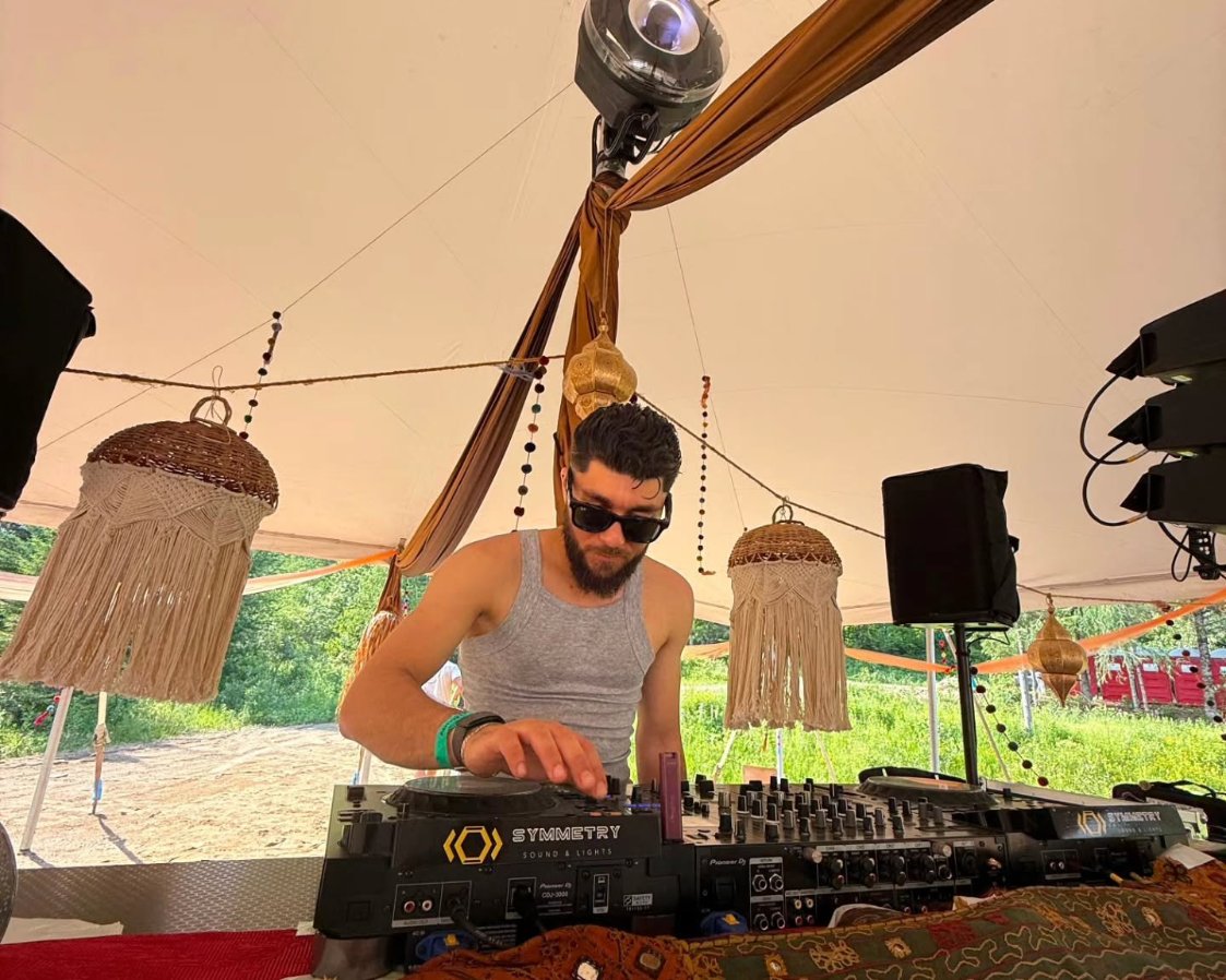 Light Musik DJing under a festival tent